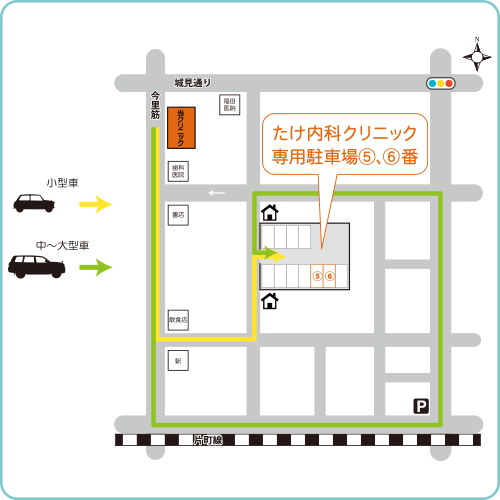 駐車場までの道順